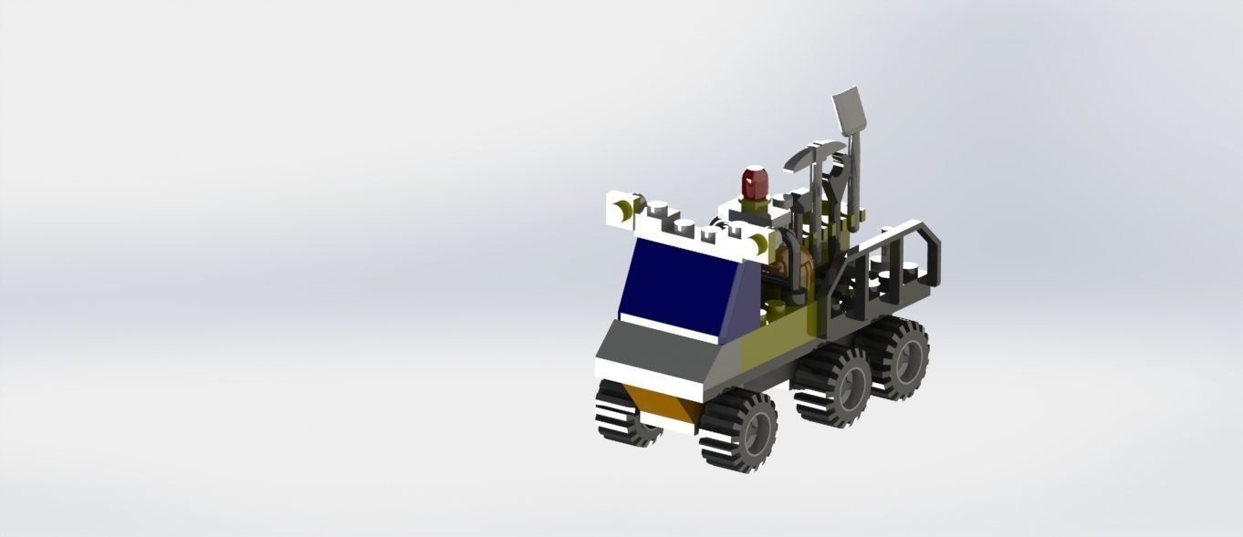lego car  Free 3D model_1
