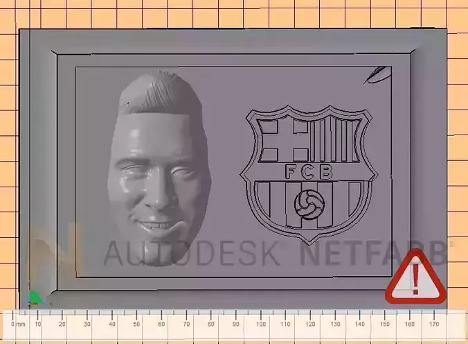 Lionel Messi - FC Barcelona - 3D print ready frame  3D print model