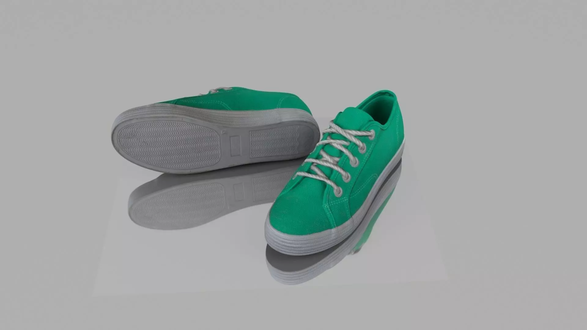 Pair of casual shoes Low-poly 3D model