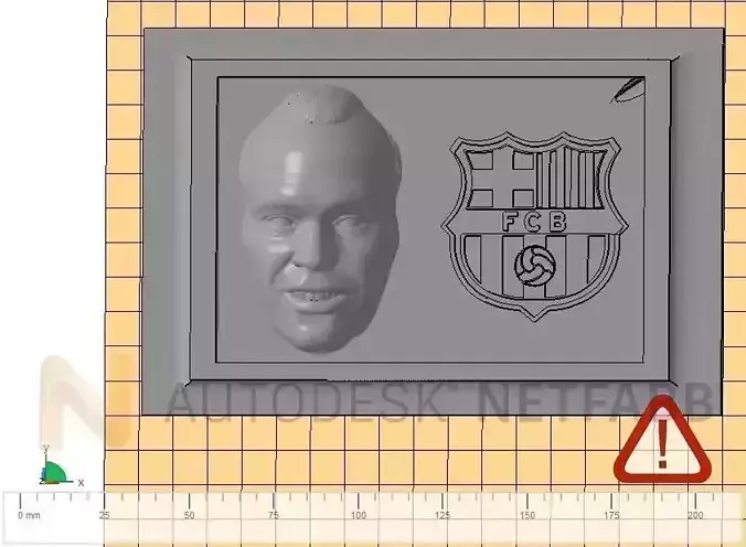 Andres Iniesta - FC Barcelona - 3D print ready frame  3D print model