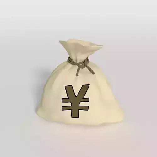Money Bag - Yen 3D model
