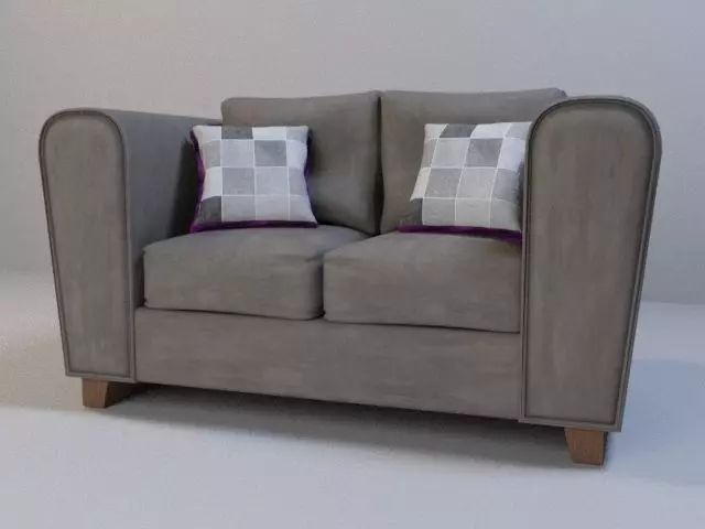Suede sofa Free 3D model