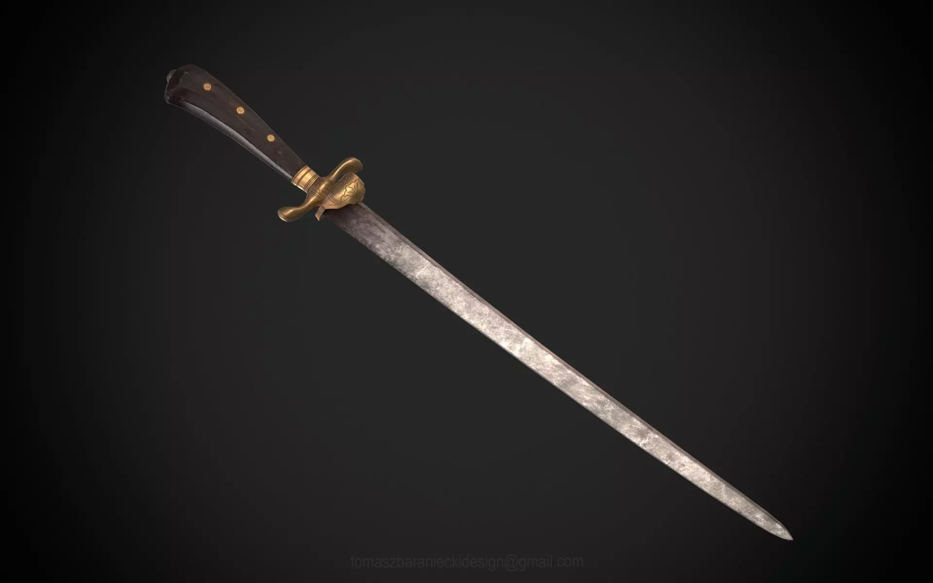 Eastern European Short Sword Low-poly 3D model