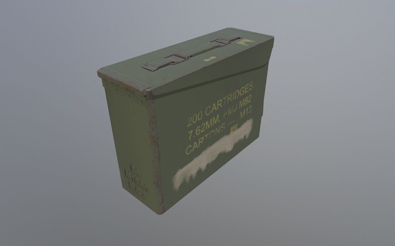 Ammo crate - PBR Lowpoly Free low-poly 3D model_2