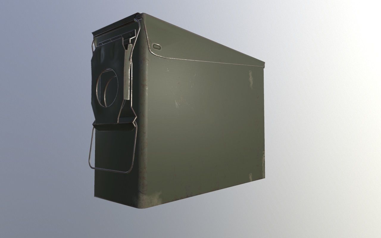 Ammo crate - PBR Lowpoly Free low-poly 3D model_1