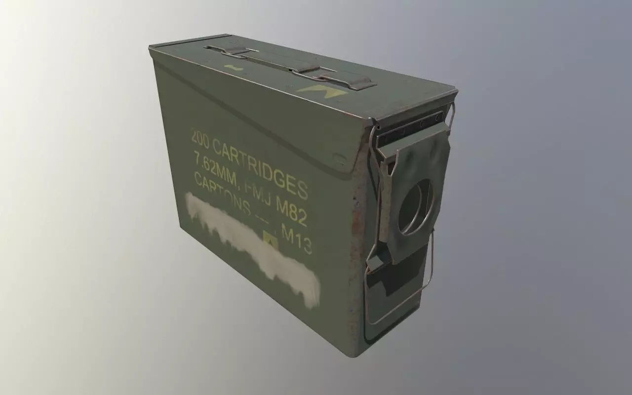Ammo crate - PBR Lowpoly Free low-poly 3D model_0