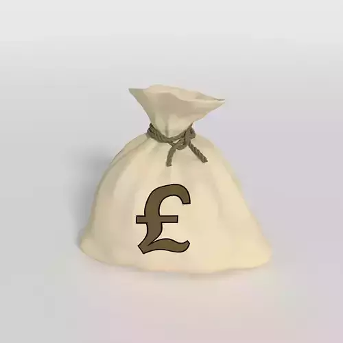 Money Bag - Pound 3D model