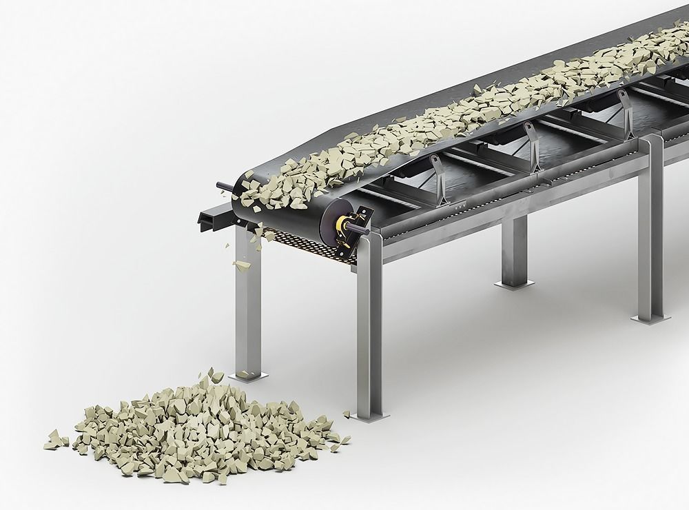 Modular mining conveyor belt 3D model_2