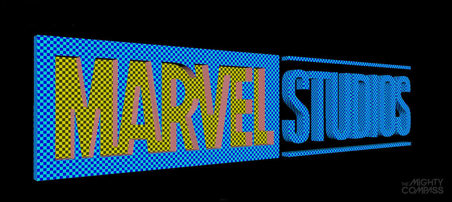 Marvel Studios Logo - Low-poly and High-poly Low-poly 3D model_5