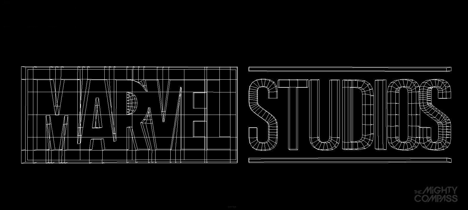 Marvel Studios Logo - Low-poly and High-poly Low-poly 3D model_1