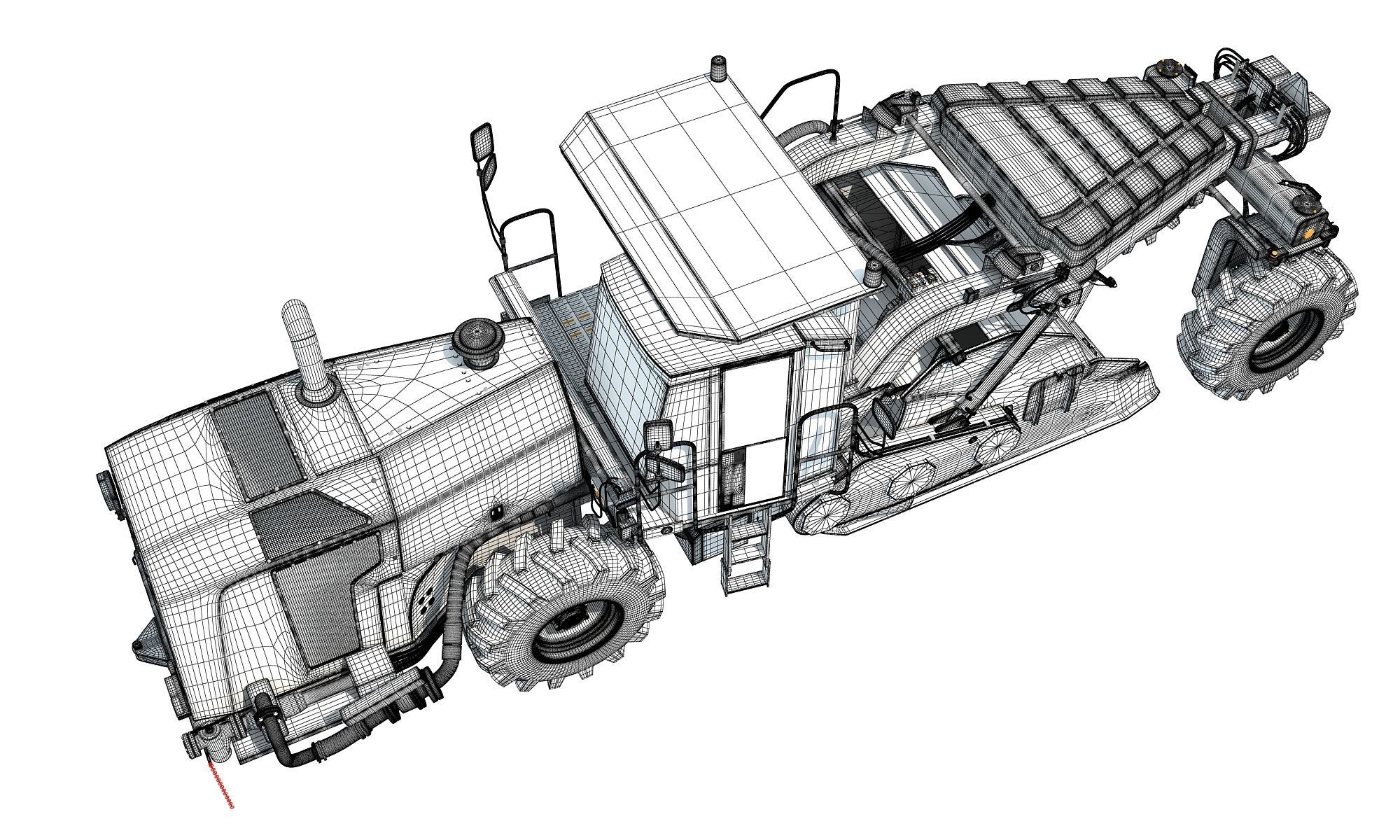 Road Reclaimer 3D model_16