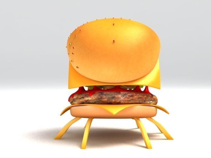 Cheese Spider Character 3D model_1