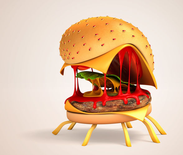 Cheese Spider Character 3D model