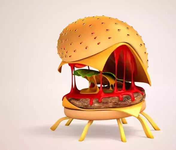 Cheese Spider Character 3D model