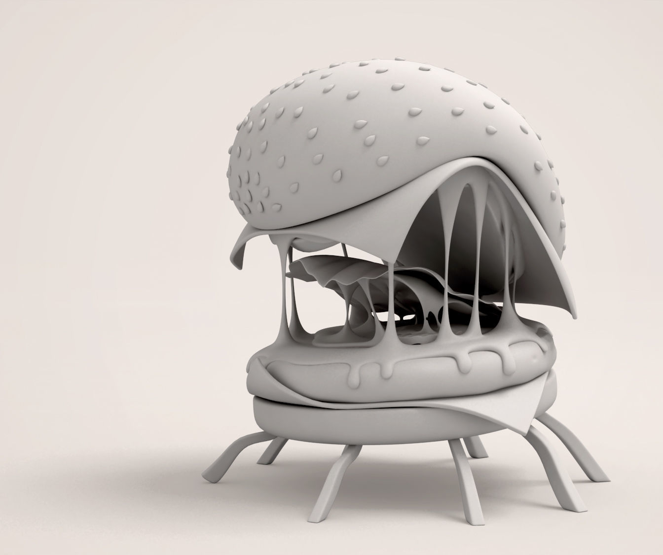 Cheese Spider Character 3D model_4