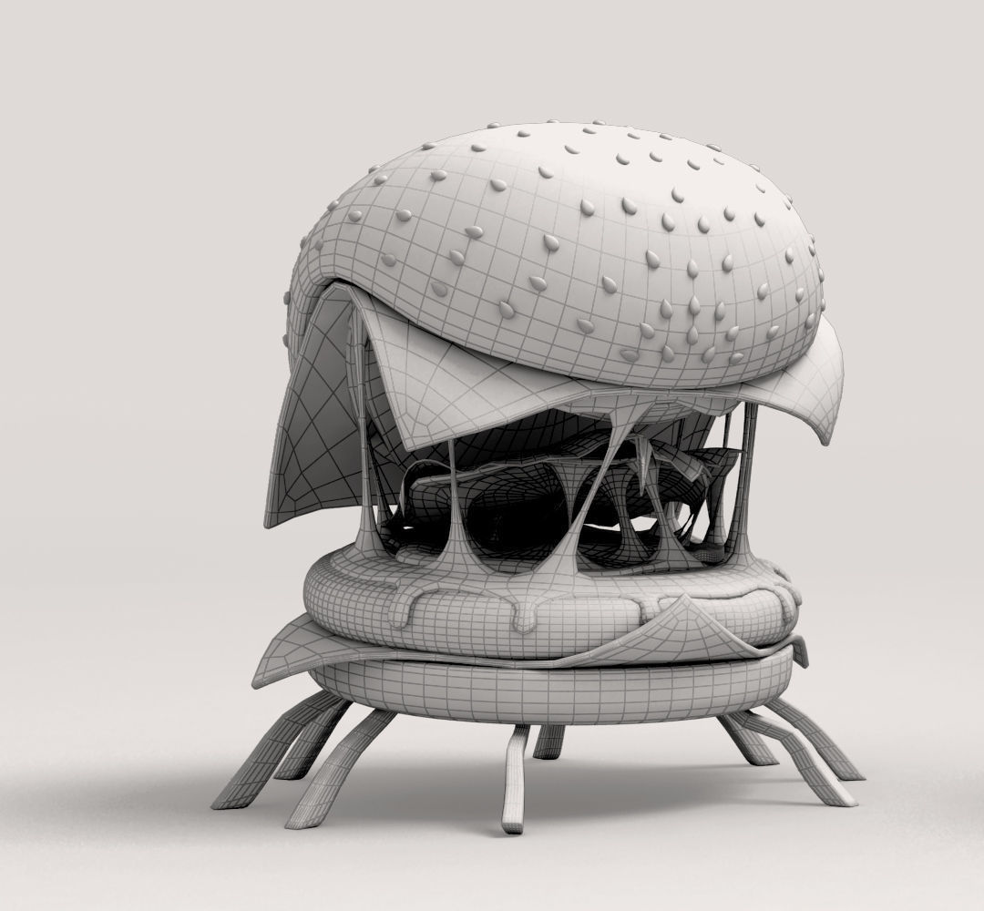 Cheese Spider Character 3D model_6