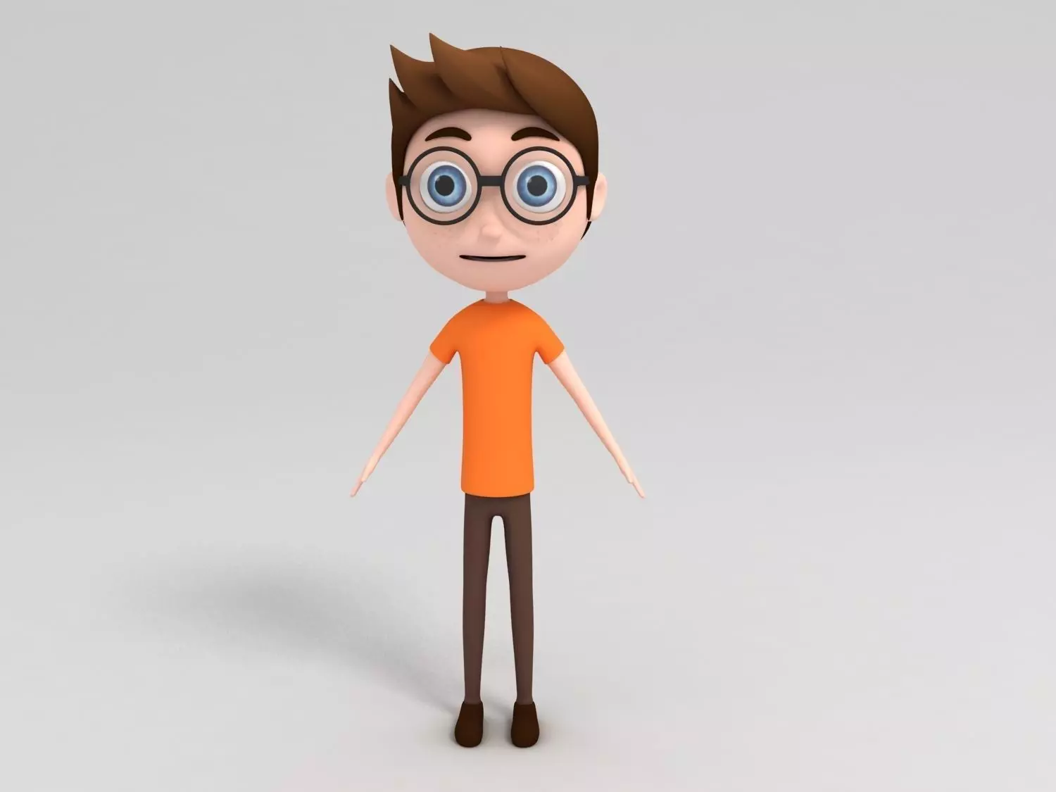Teen character 3D model_0