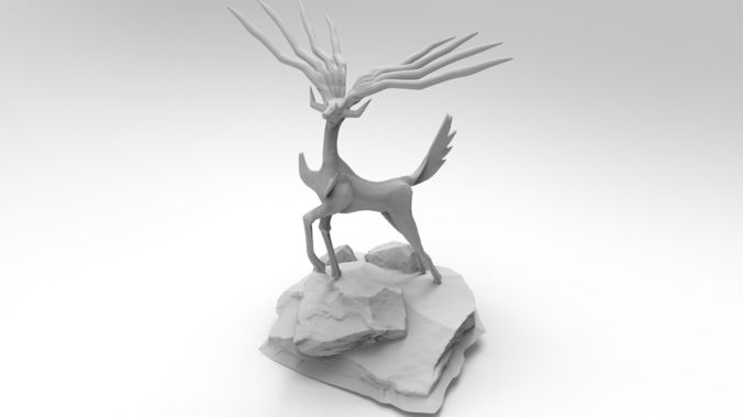 Xerneas POKEMON Stag Statue 3D Print Model 3D print model