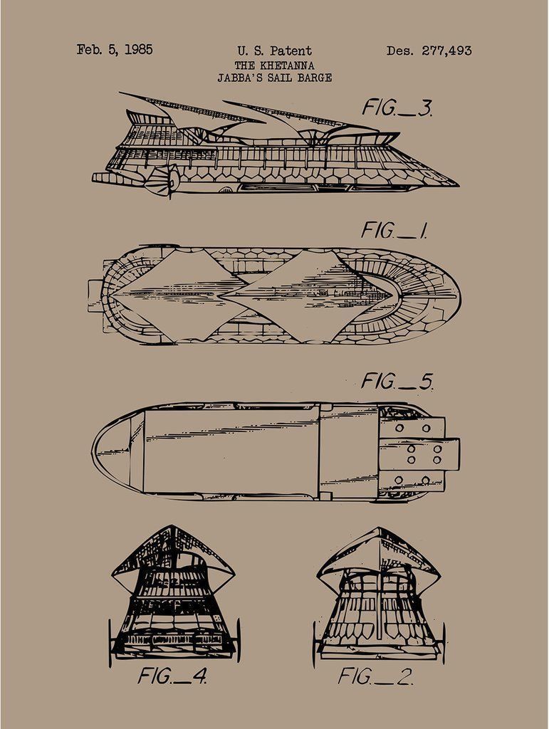 Jabba The Hutt Sail Barge Ship 3D model 3D print model_3