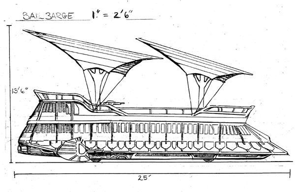 Jabba The Hutt Sail Barge Ship 3D model 3D print model_4