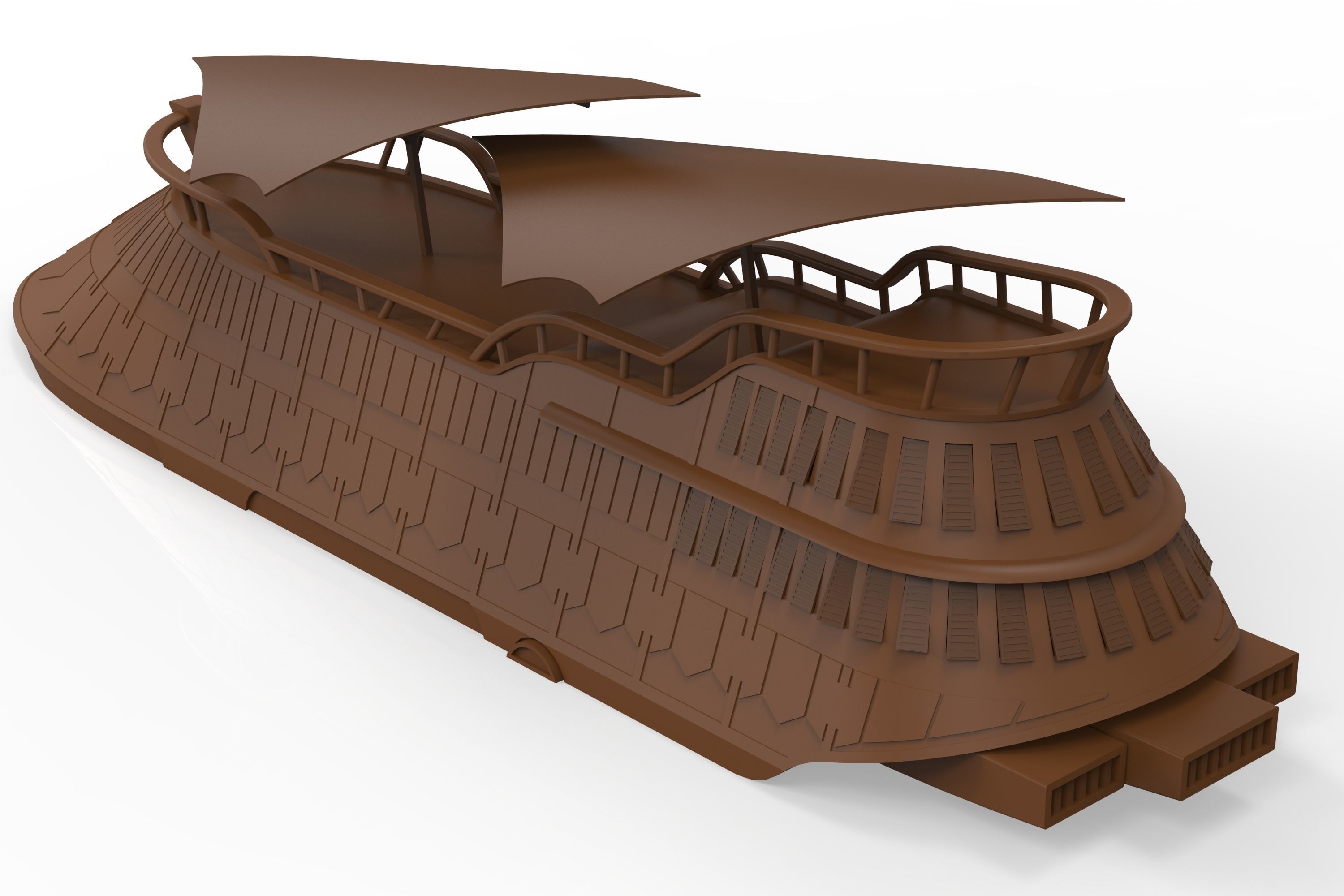 Jabba The Hutt Sail Barge Ship 3D model 3D print model_1