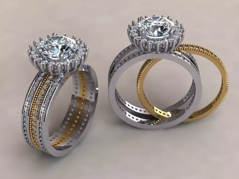 Fashion ring 3D print model