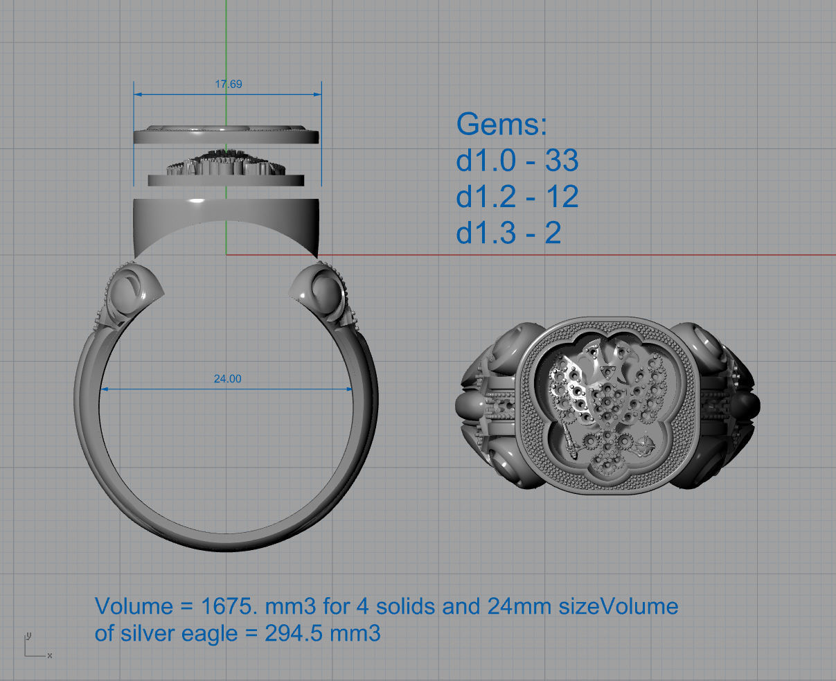 Pomelnikov empire ring - replica 3D print model_8