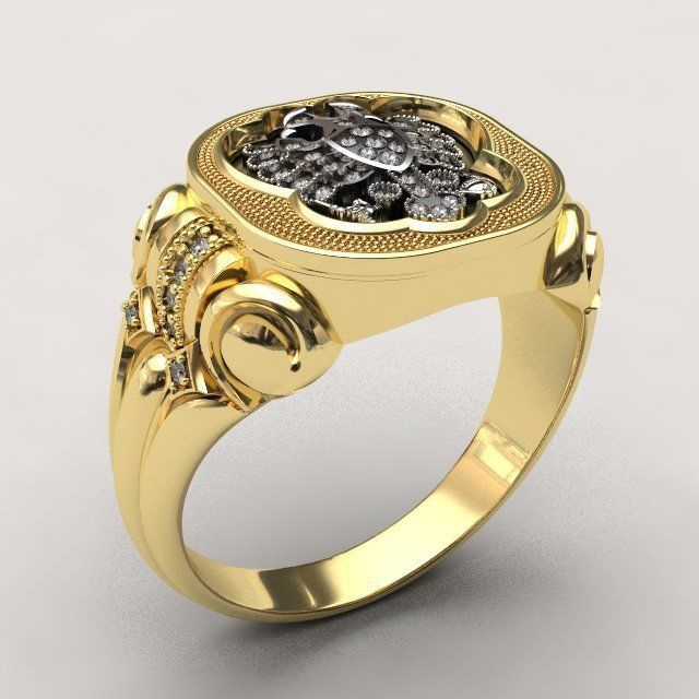 Pomelnikov empire ring - replica 3D print model_3