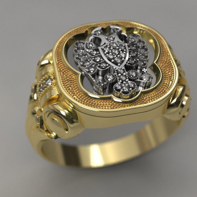 Pomelnikov empire ring - replica 3D print model_5