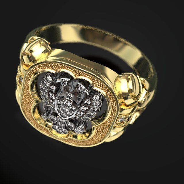 Pomelnikov empire ring - replica 3D print model_2