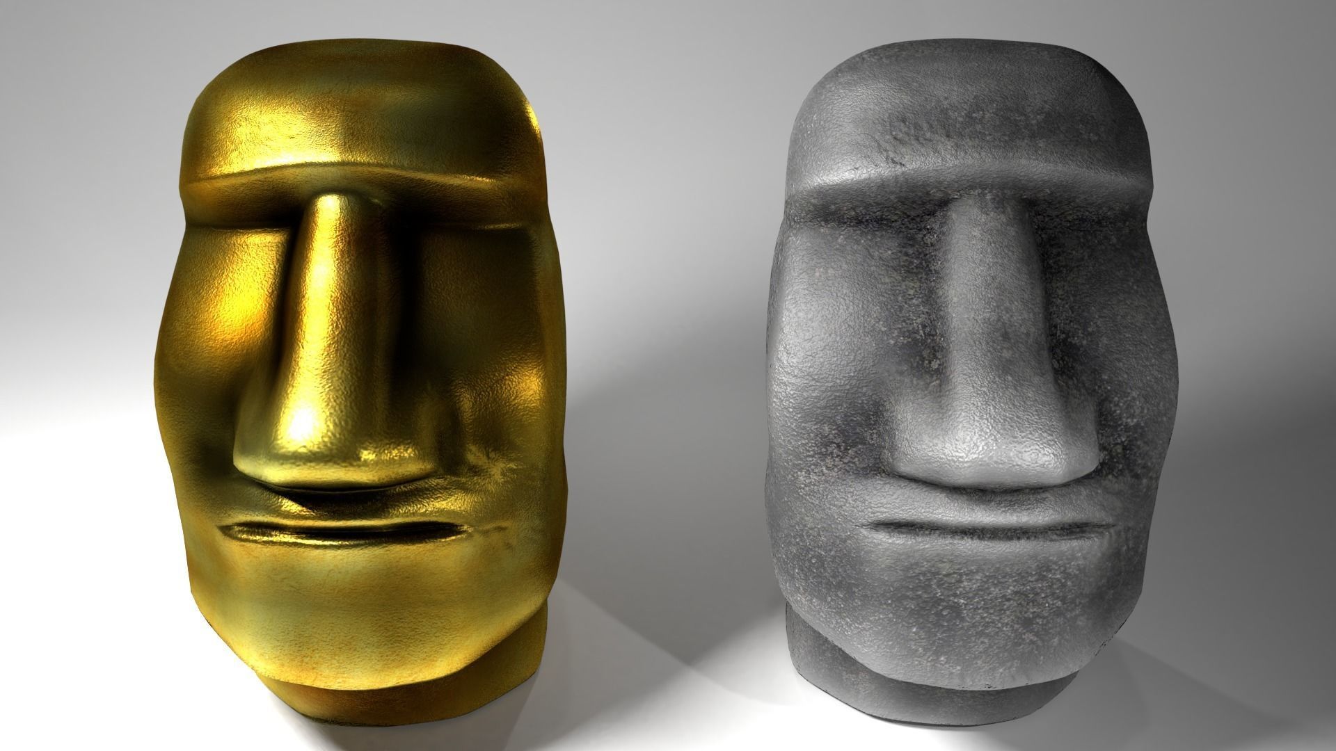 Moai statue 3D model_1