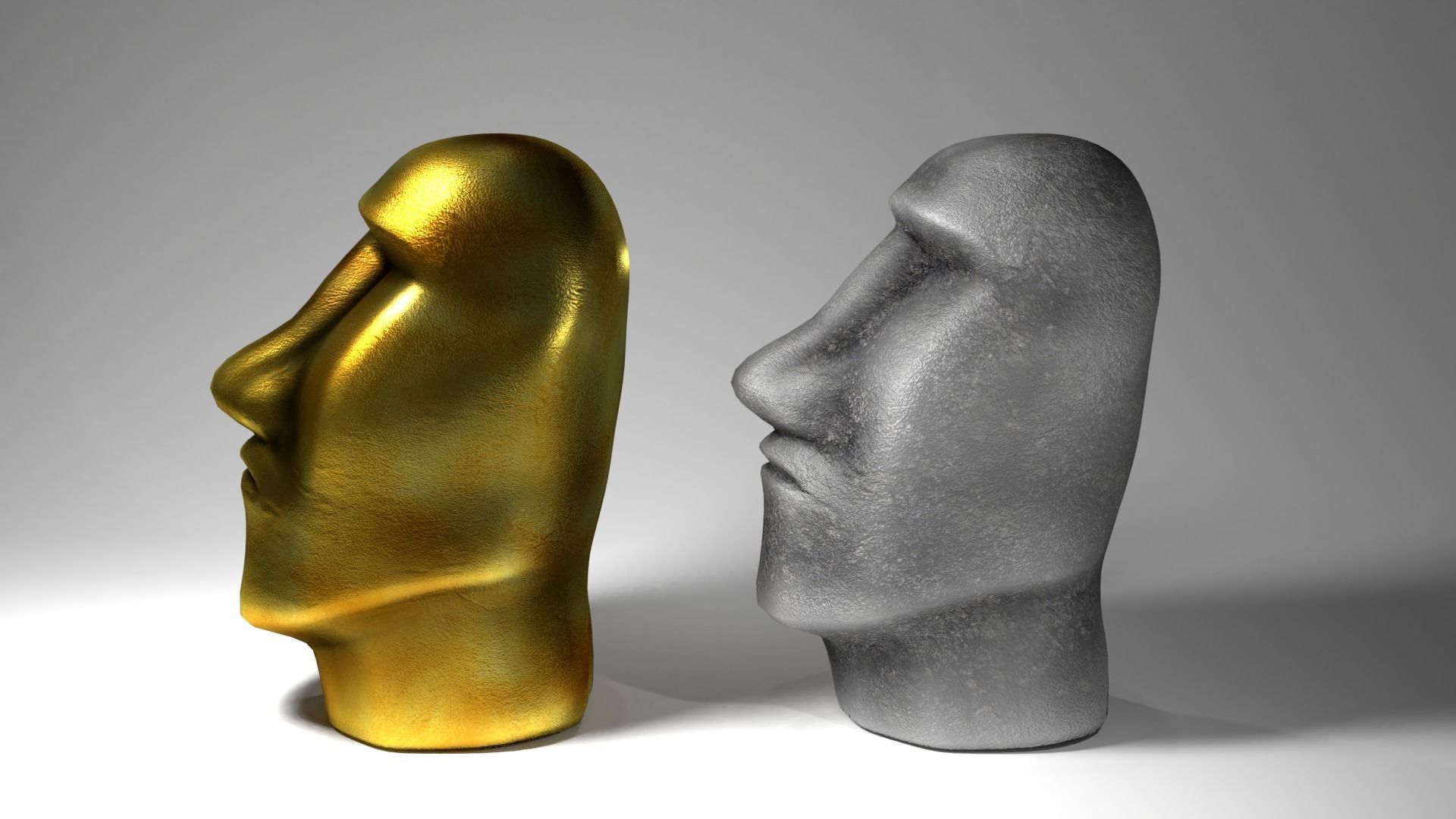 Moai statue 3D model_2