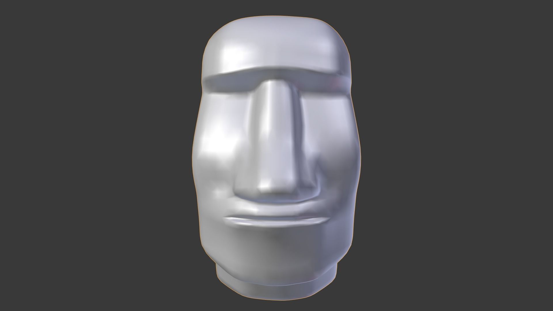 Moai statue 3D model_7