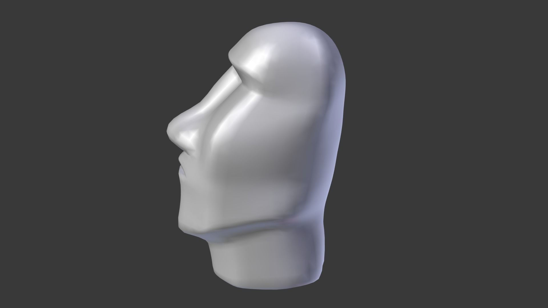 Moai statue 3D model_8