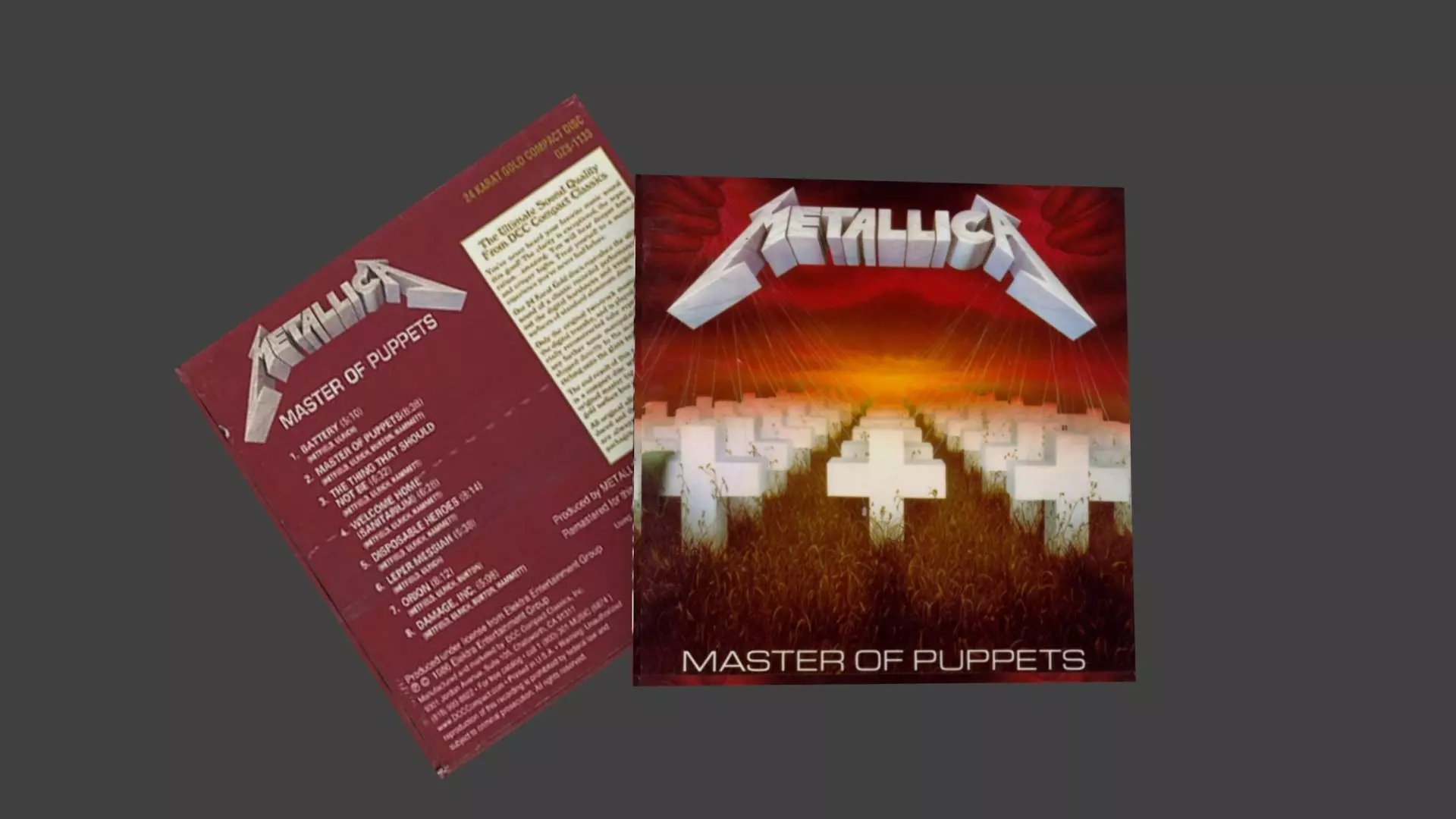 Metallica Master of Puppet original cd 3d model official Low-poly 3D model_0