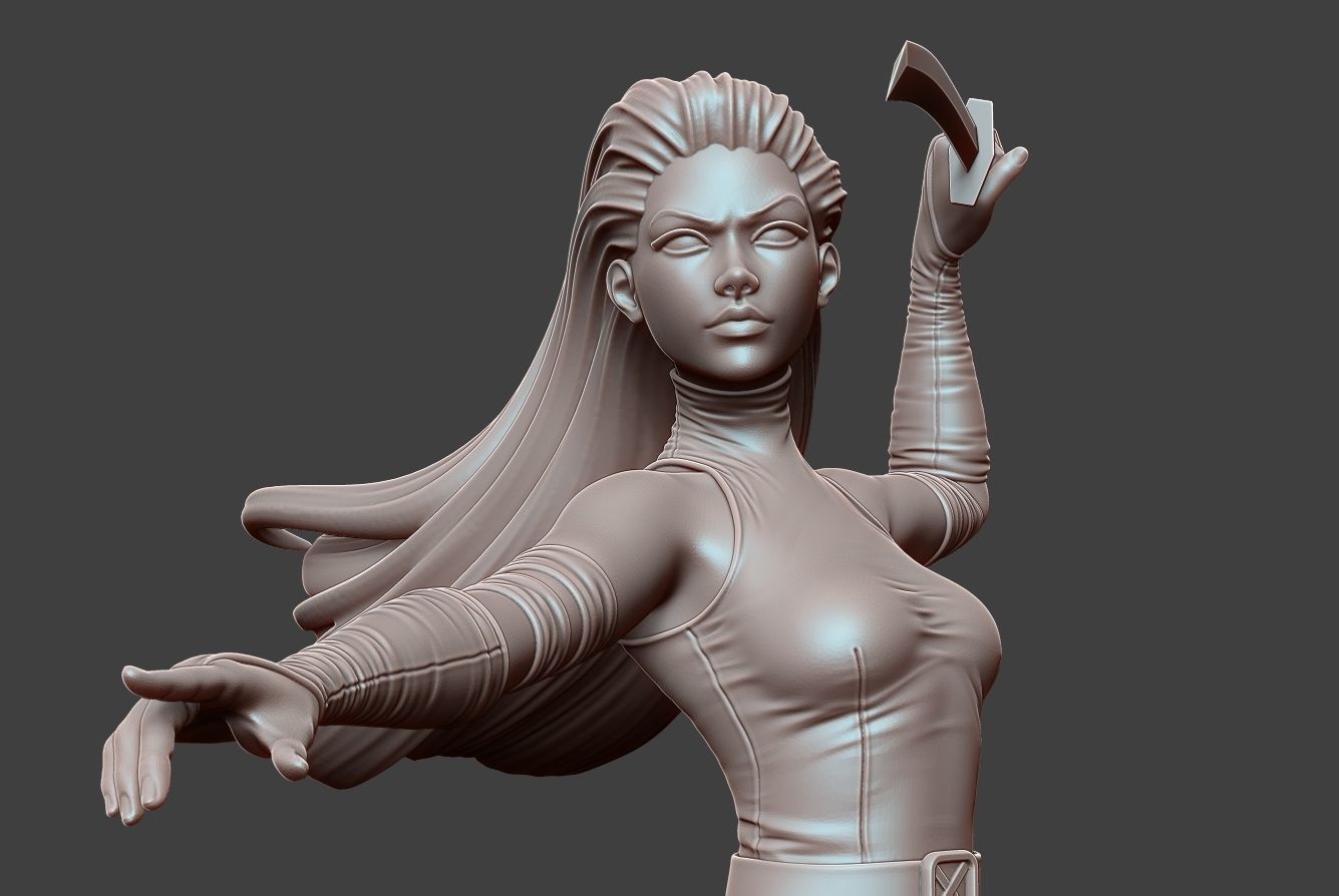 Psylocke Pose 3 3D print model_11