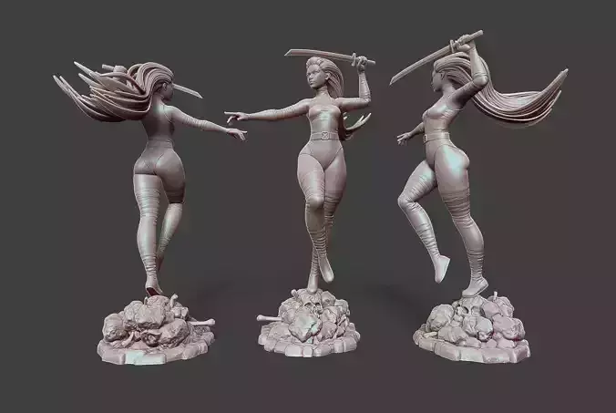 Psylocke Pose 3 3D print model