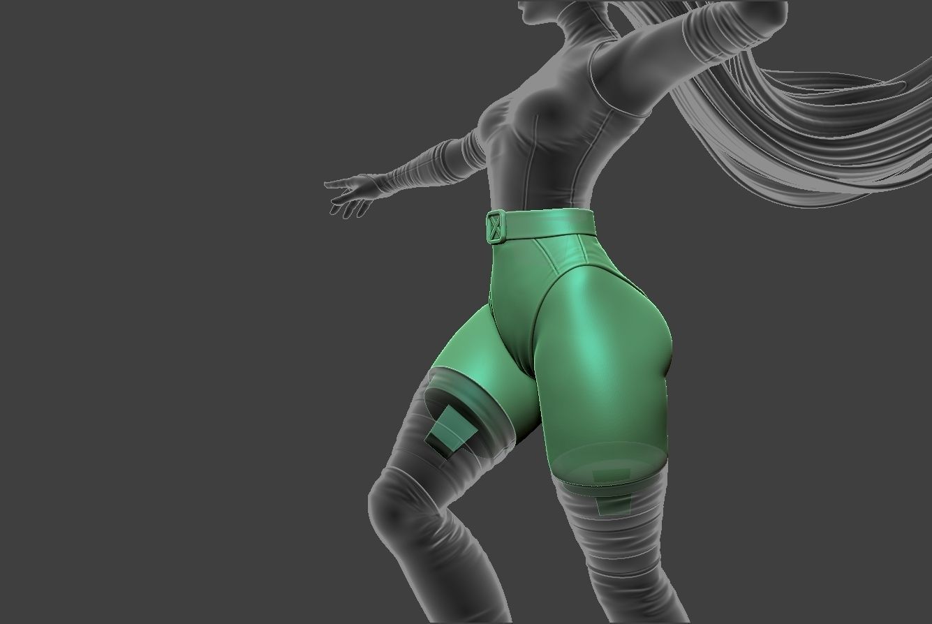 Psylocke Pose 3 3D print model_14