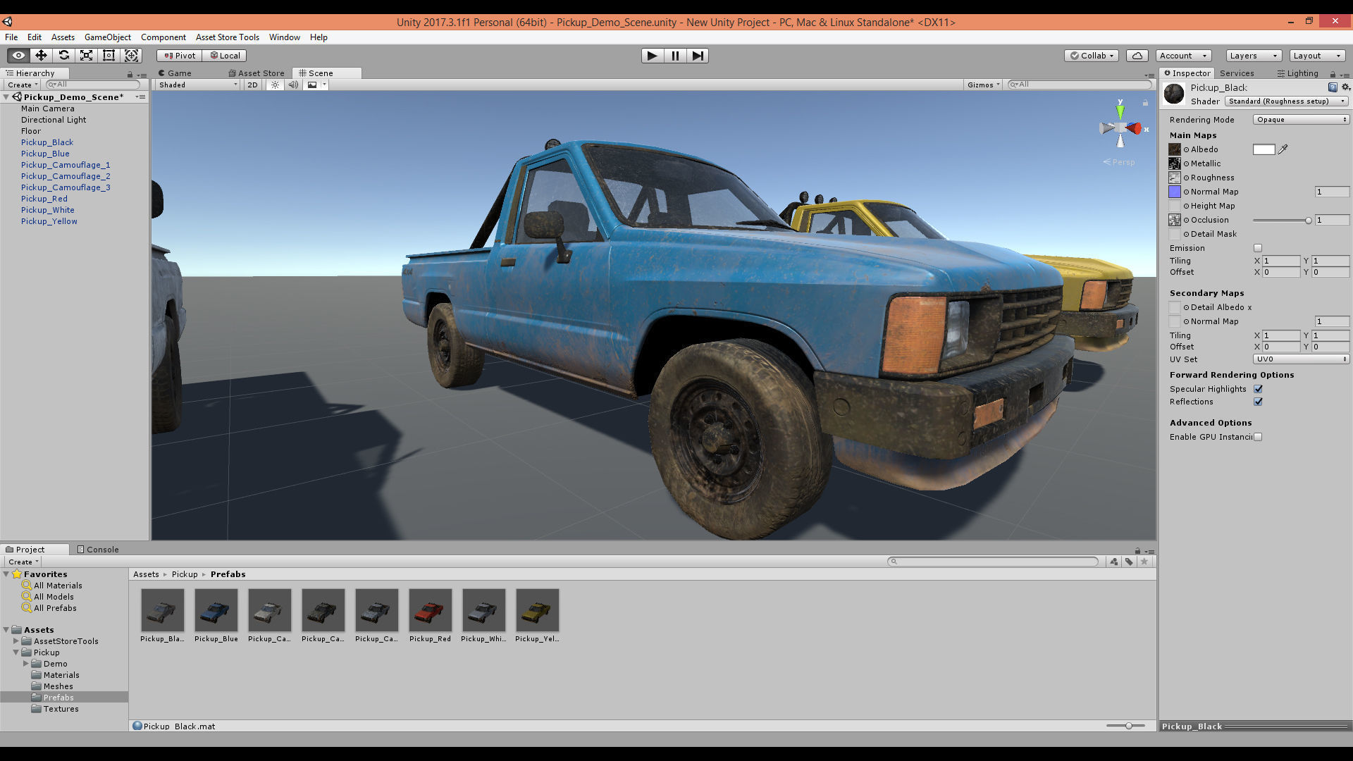 Unity 3D Vehicle Pack Low-poly 3D model_7