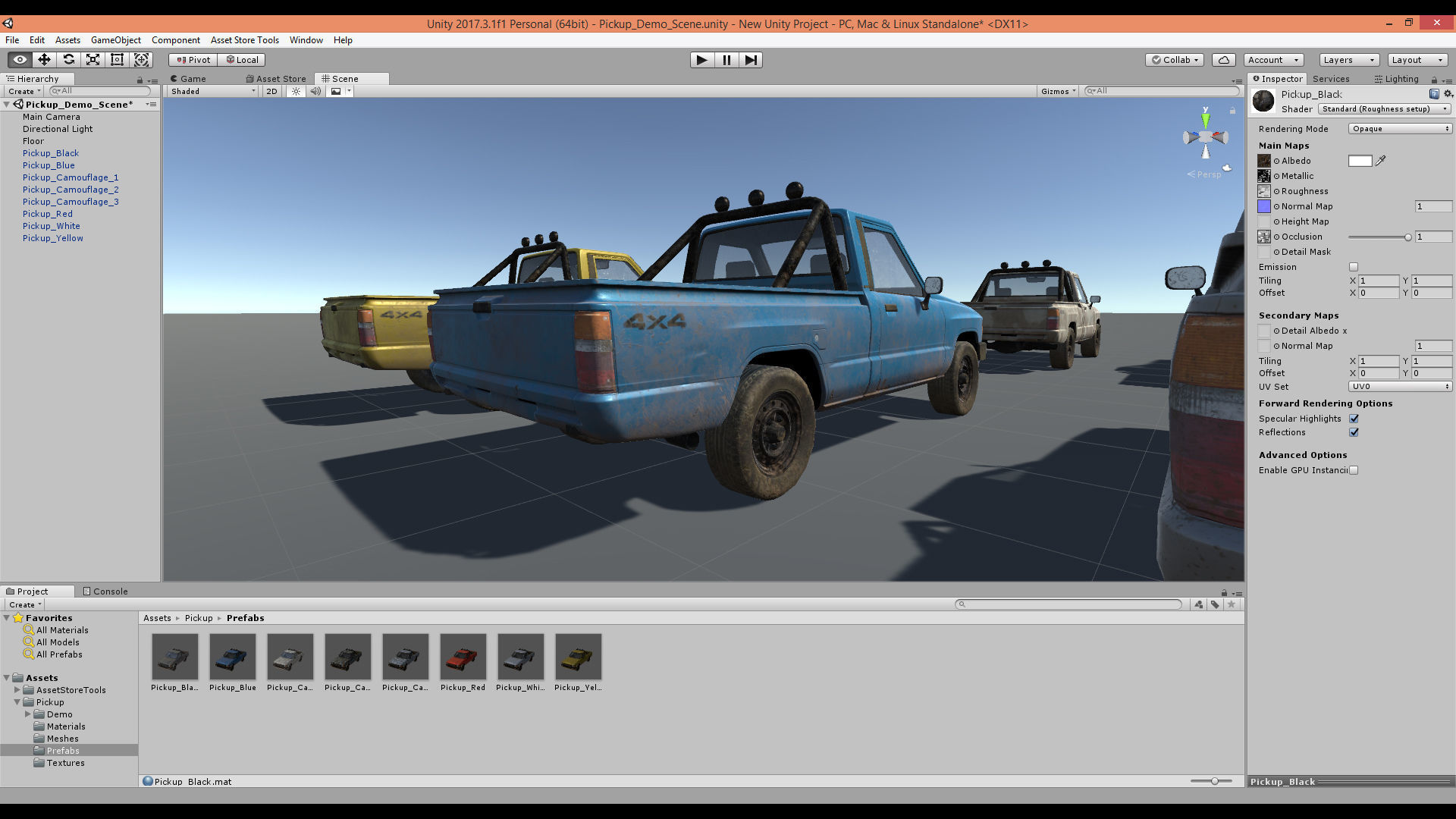 Unity 3D Vehicle Pack Low-poly 3D model_2