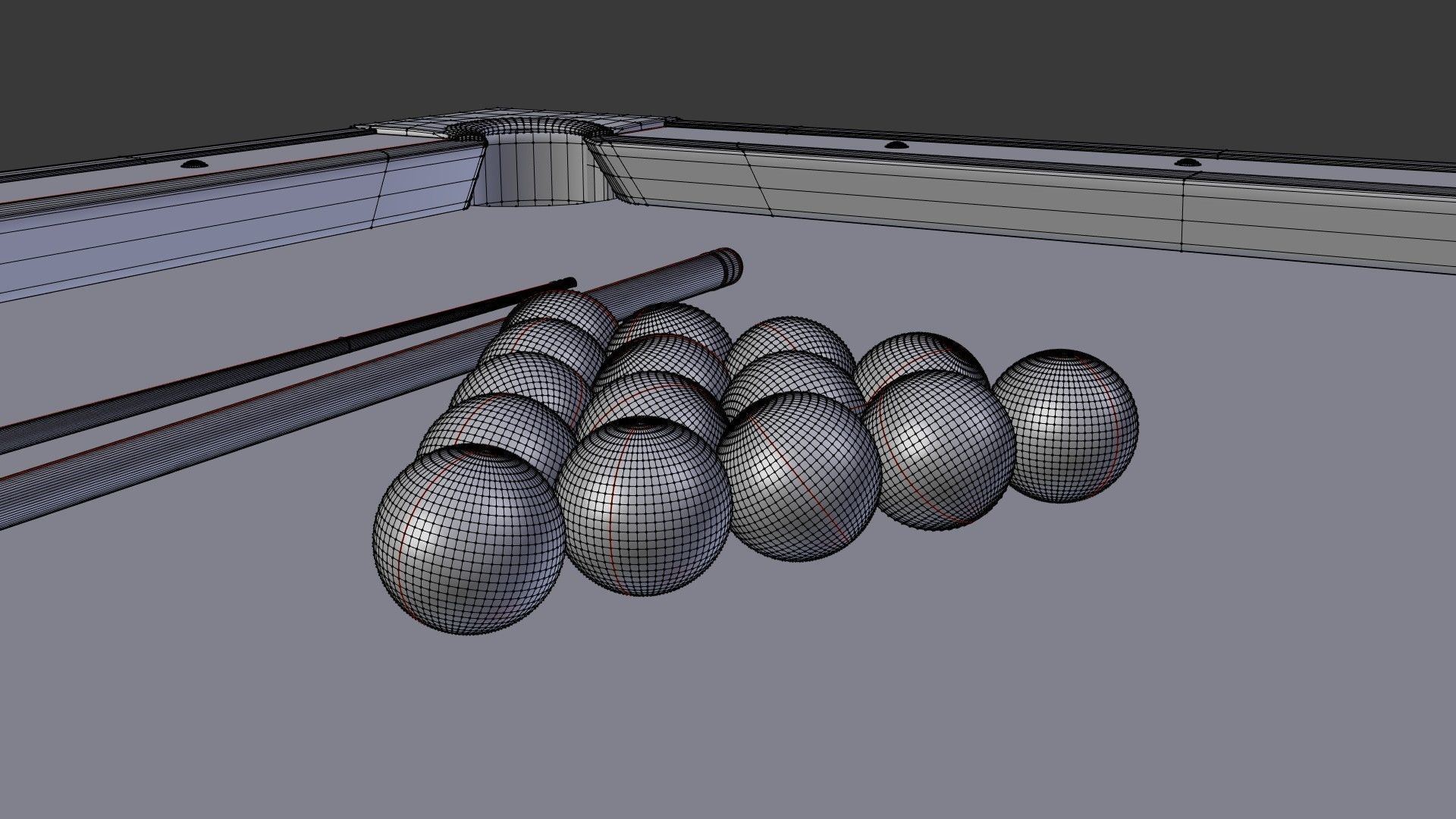 Billiard table 3D model_11