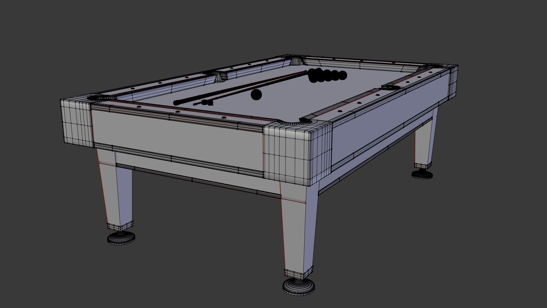 Billiard table 3D model_7
