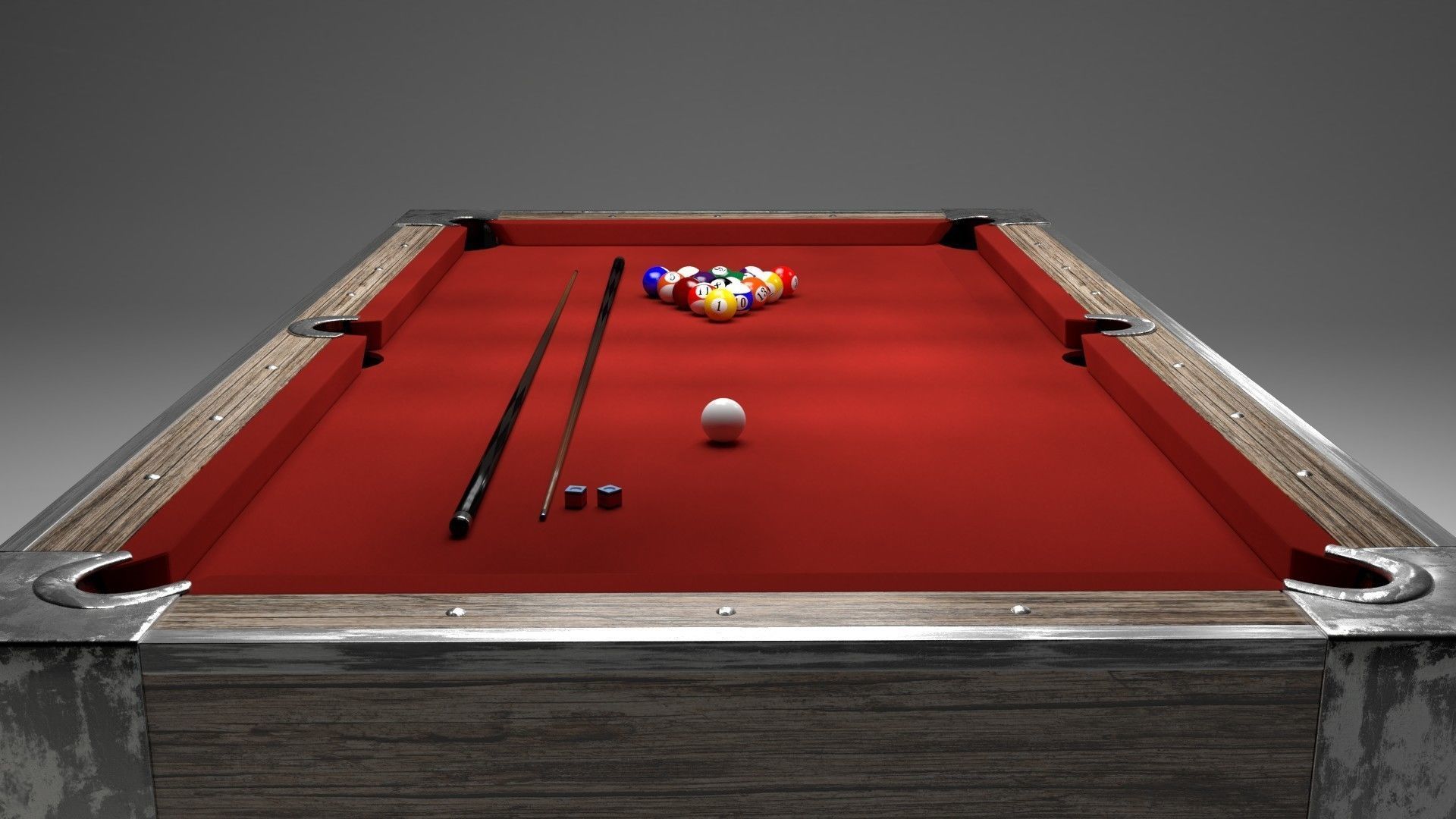 Billiard table 3D model_3