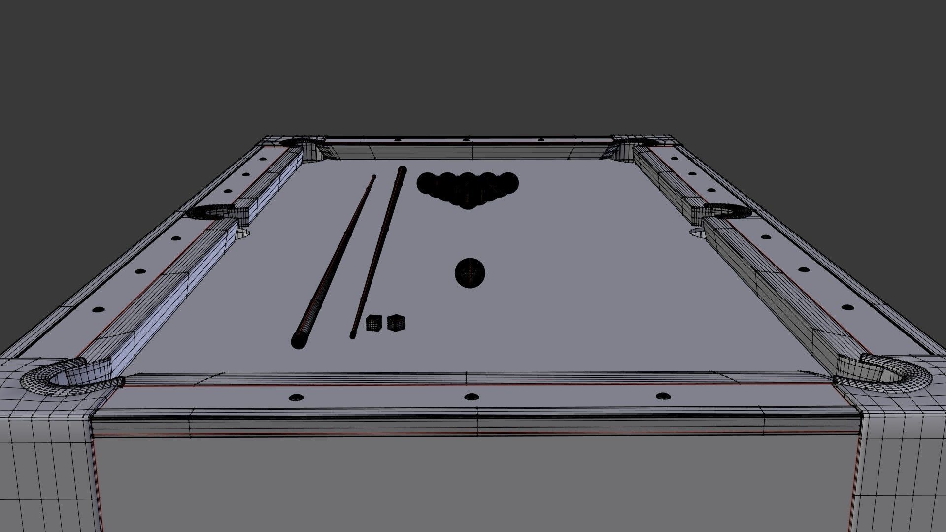 Billiard table 3D model_10