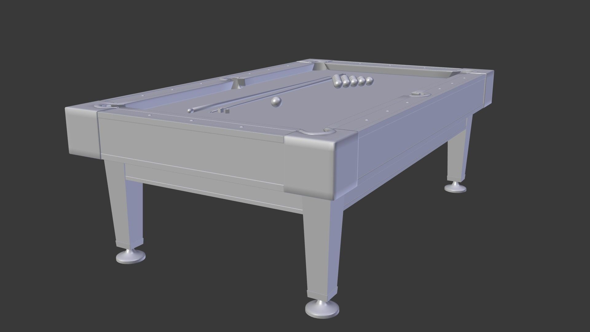 Billiard table 3D model_6