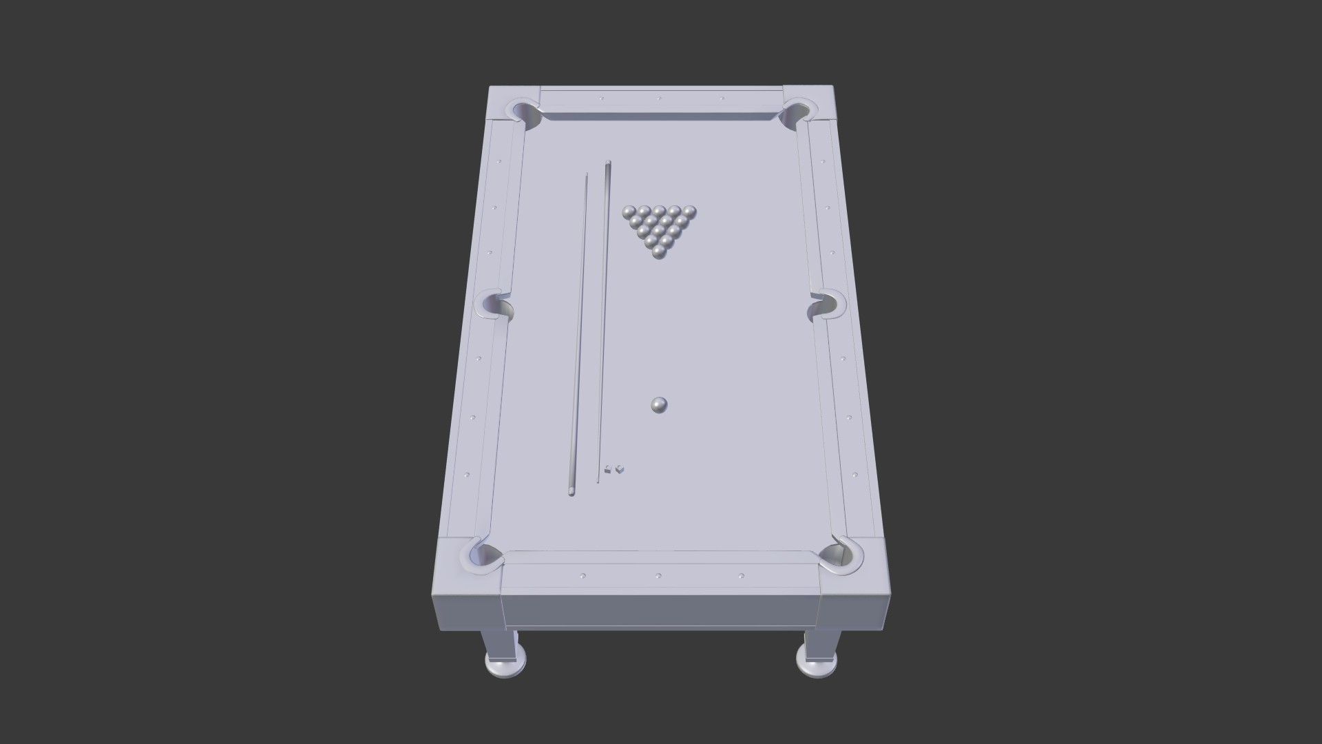 Billiard table 3D model_8