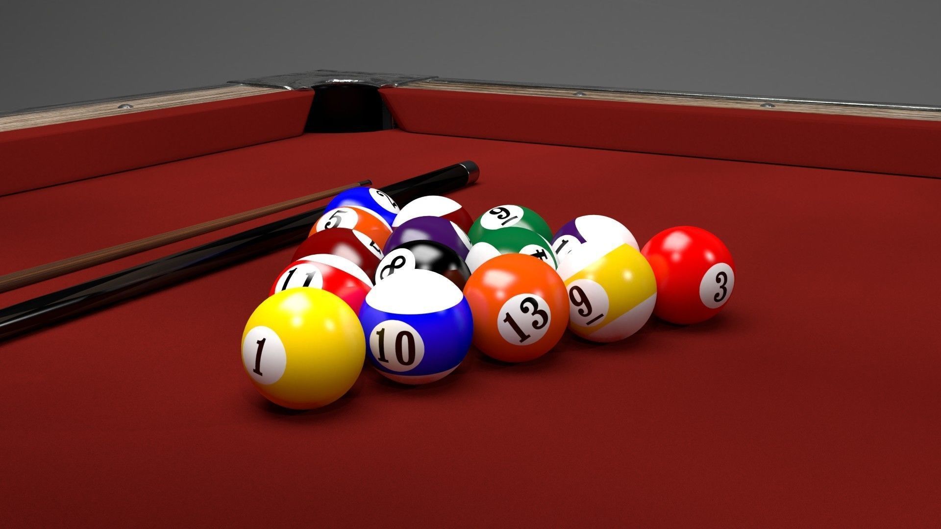 Billiard table 3D model_5