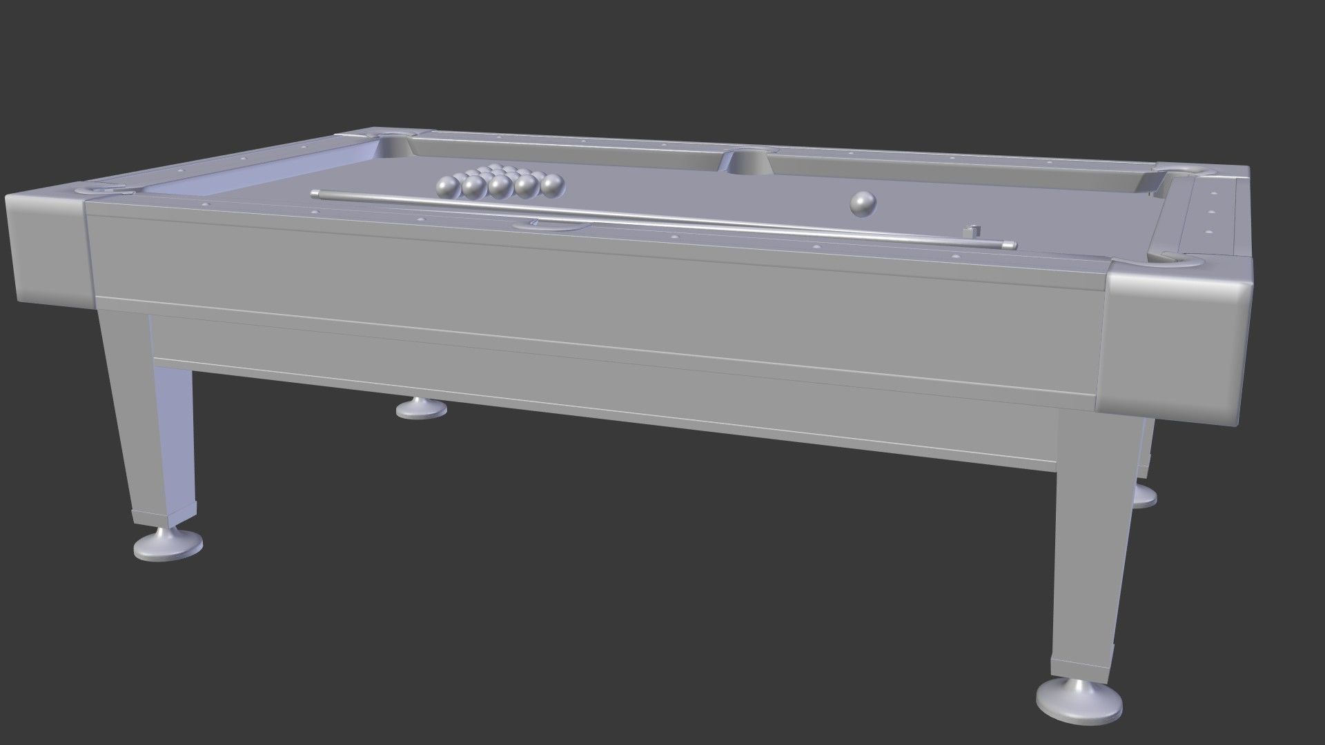 Billiard table 3D model_9