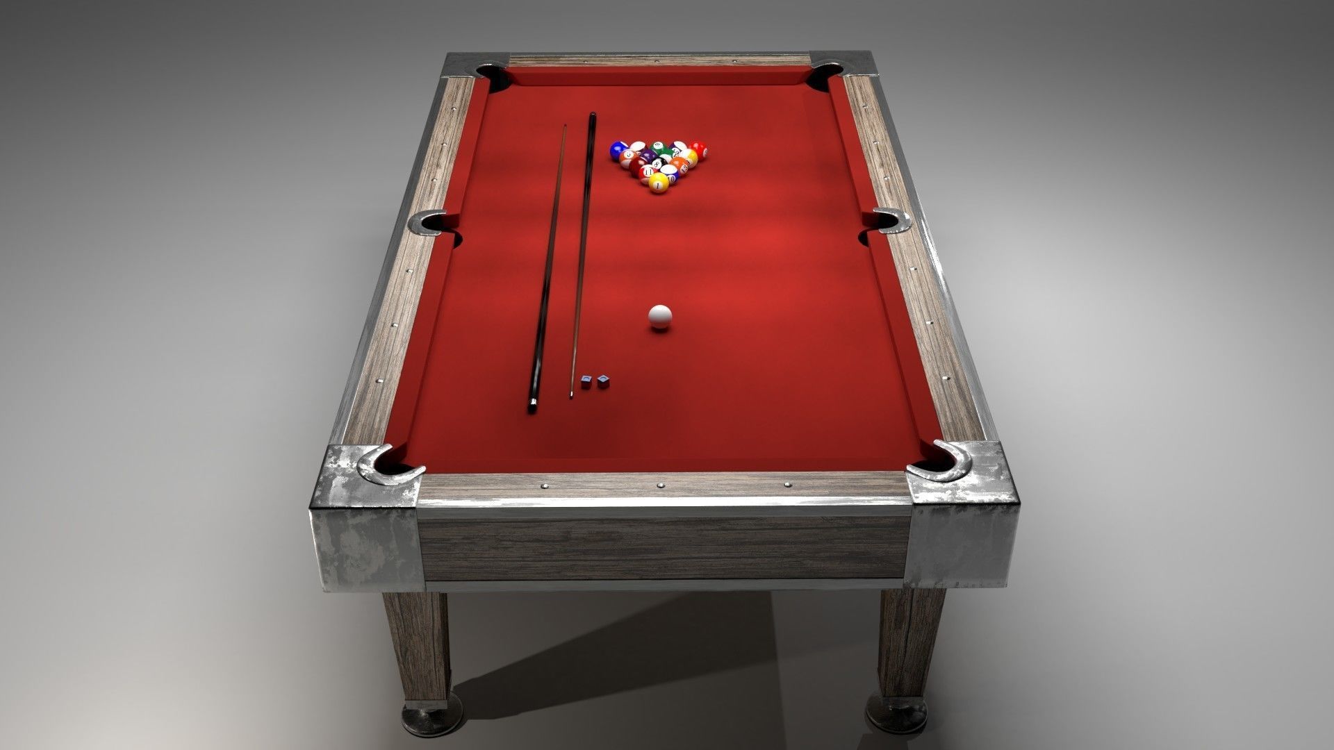 Billiard table 3D model_2