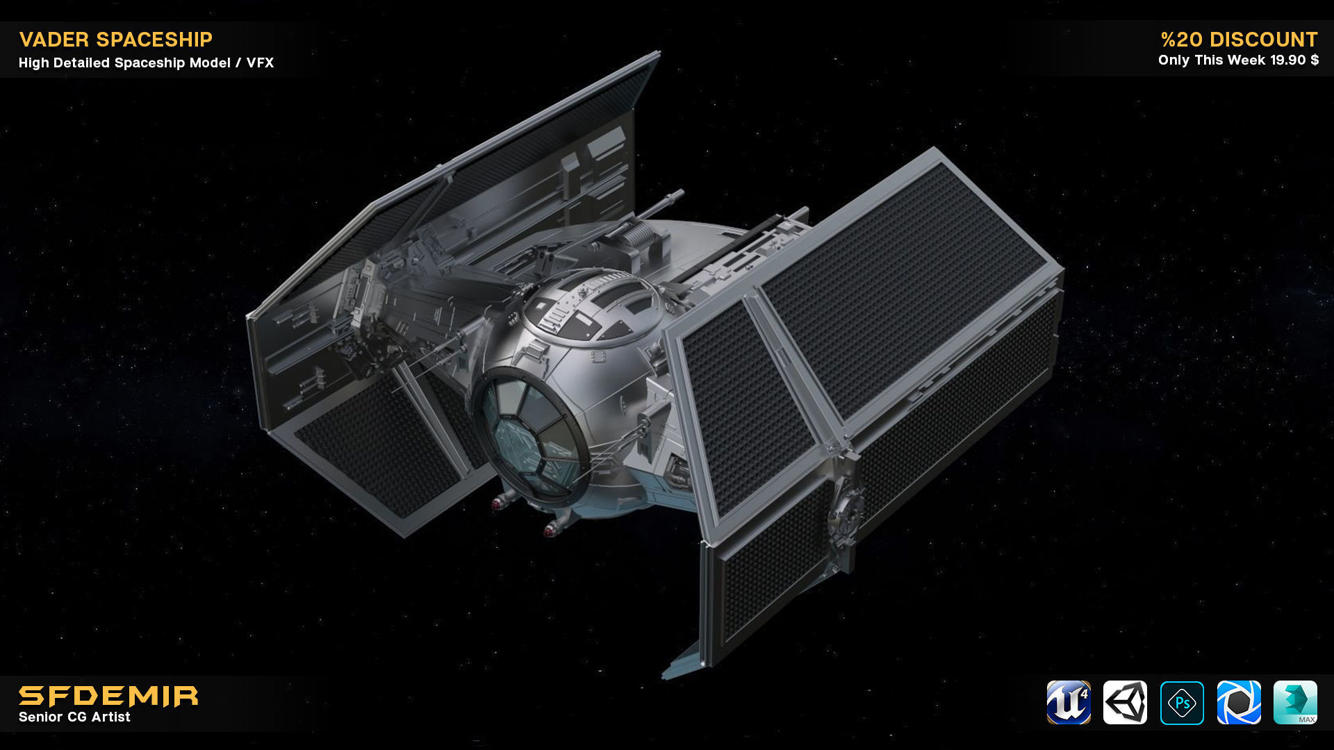 Darth Vader Spaceship 3D CGTrader